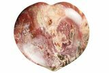Polished Triassic Petrified Wood Heart - Madagascar #194892-1